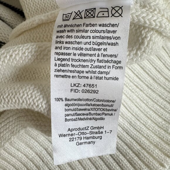 Vivance Sweater Womens Medium Striped Nautical Pullover Crewneck Buttons Coastal - Picture 9 of 13